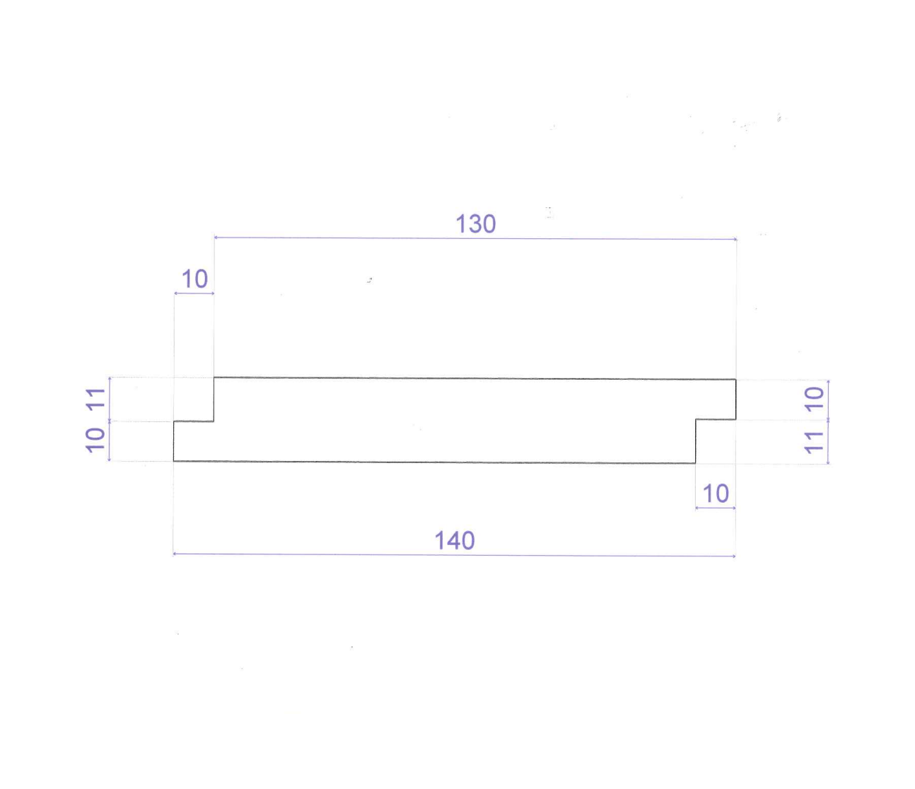 Keruing Half Lap 21mm x 140mm